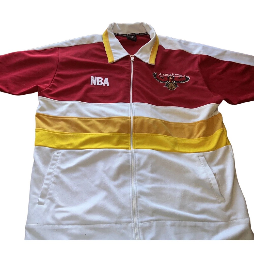 OUNK Jacket Mens 2XL NBA Retro ATLANTA HAWKS Zippered Player Warm Up Jacket Mens